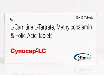 CYNOCAP LC – Folic Acid + Levocarnitine Hydrochloride + Mecobalamin | Mancap Healthcare