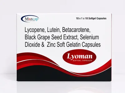 LYOMAN CAP – Lycopene + Lutein + Betacarotene + Selenium Dioxide + Zinc + Grape Seed Extract | Mancap Healthcare