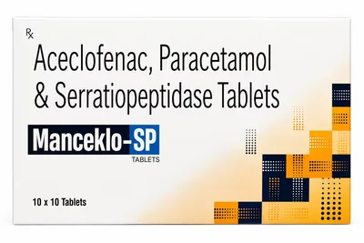 MANCEKLO-SP – Aceclofenac + Paracetamol + Serratiopeptidase | Mancap Healthcare
